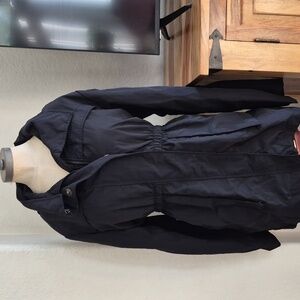 Seven 7 Women's Black Hi Low Rain Jacket Sz Large